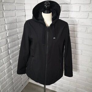 DKNY New York Ladies Size Medium Black Full Zip Hooded Jacket